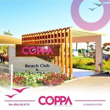 Entrance to Coppa Beach Club in Antalya